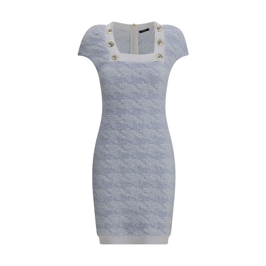 Balmain Light Blue Polyamide Casual Dress Balmain