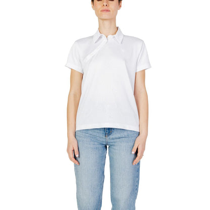 Blauer White Polyester T-Shirt