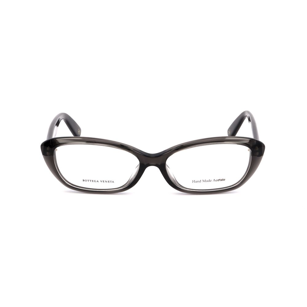 Bottega Veneta Green Acetate Frames, elegant women's glasses with 53/15/140 mm measurements, featuring sleek green acetate material.