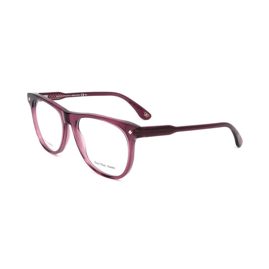 Bottega Veneta Purple Acetate Frames, unisex transparent plum glasses, model BV282367 with 54/17/140 mm measurements.
