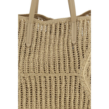 Brunello Cucinelli Beige Raffia Shoulder Bag
