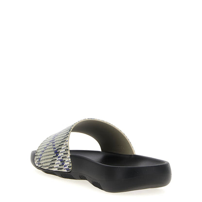 Burberry Multicolor Polyurethane Slides
