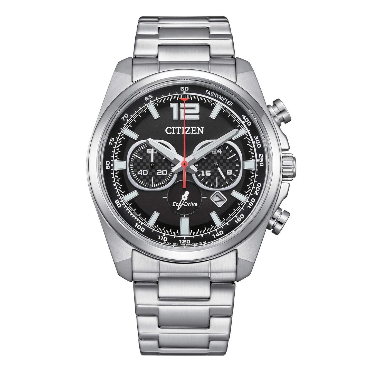 CITIZEN MOD. RACING CRONO watch featuring a sleek stainless steel band and detailed chronograph dial design.