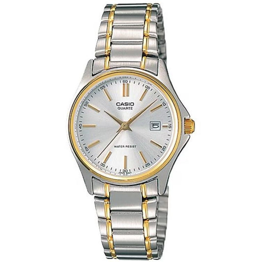 CASIO COLLECTION Mod. LADY DATE STEEL-GOLD - ARGENTÈE GOLD INDEXES