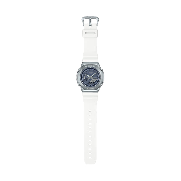 CASIO G-SHOCK Mod. OAK METAL COVERED - PRECIOUS HEART SERIE ***SPECIAL PRICE** wristwatch with white resin strap and multifunction quartz movement