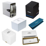 Various CASIO watch boxes showcasing packaging for CASIO SPORT Mod. DIVER 100M - AQUA GREEN, in different styles and colors.