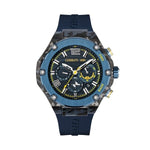 CERRUTI 1881 Mod. LUCARDO men's watch with blue strap and dial, featuring bold numerals and chronograph functionality.