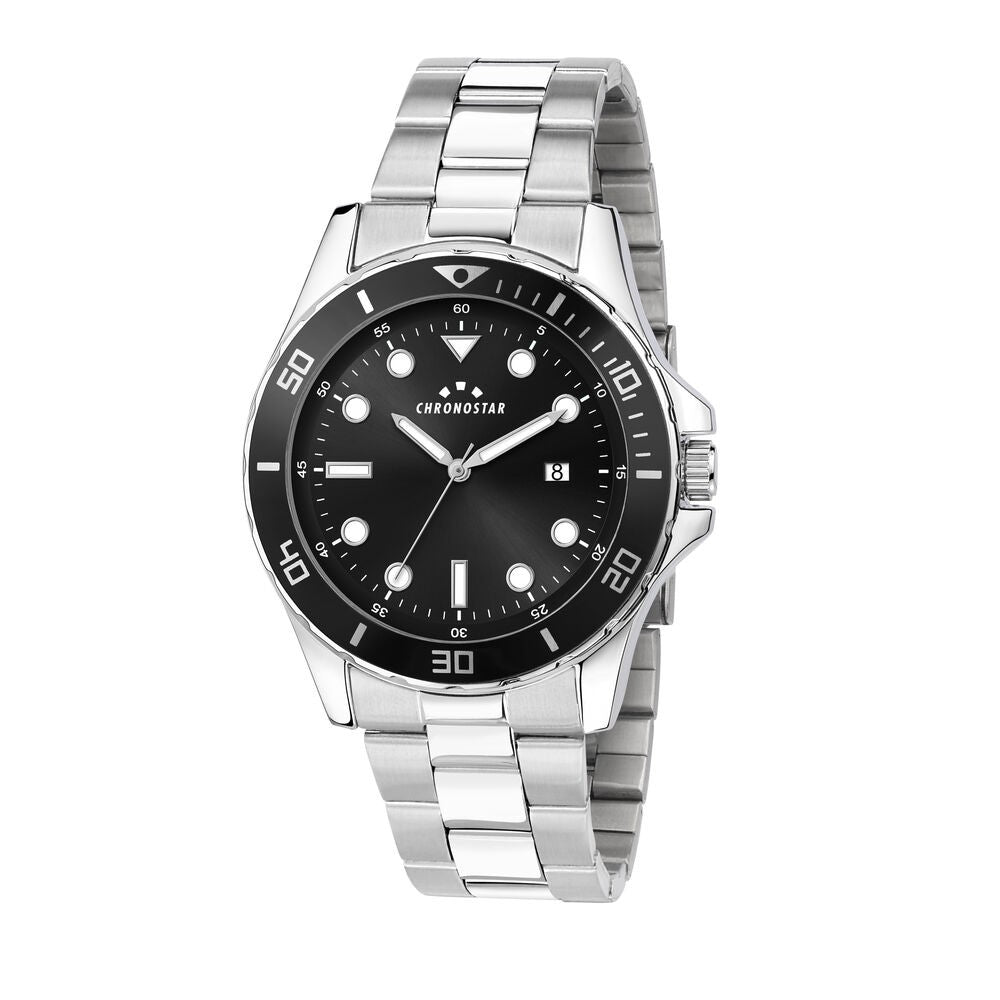 CHRONOSTAR MOD. R3753291004 silver wristwatch with 43mm case, quartz movement, and mineral dial for gents.