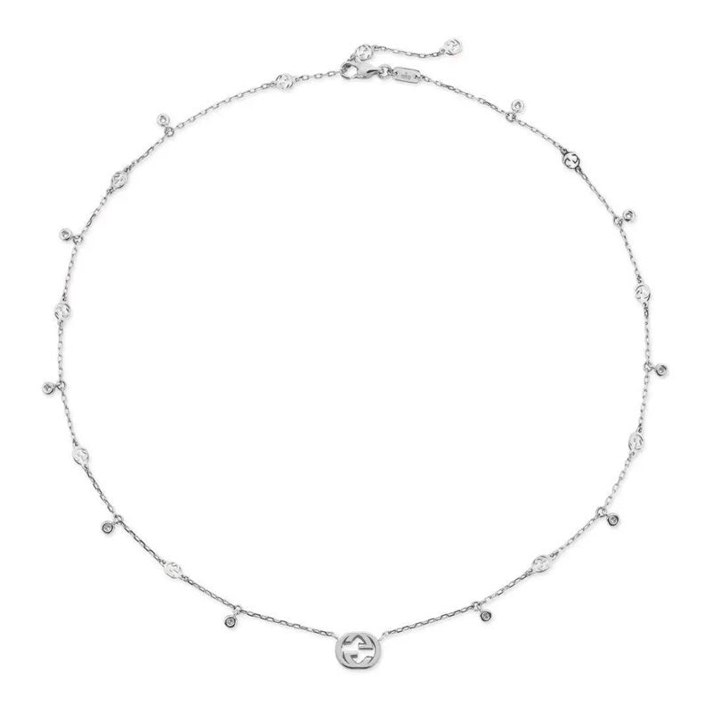 COLLANE GUCCI MOD. YBB729402003 delicate necklace showcasing the iconic design, perfect for stylish elegance.