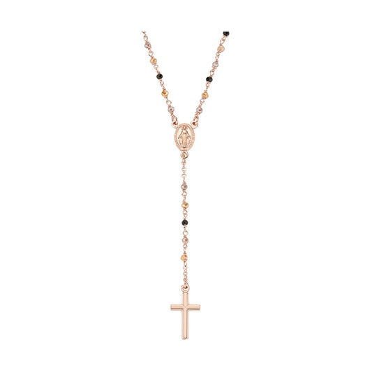 AMEN JEWELRY Mod. CRO10RMMM4 rosary necklace with cross pendant