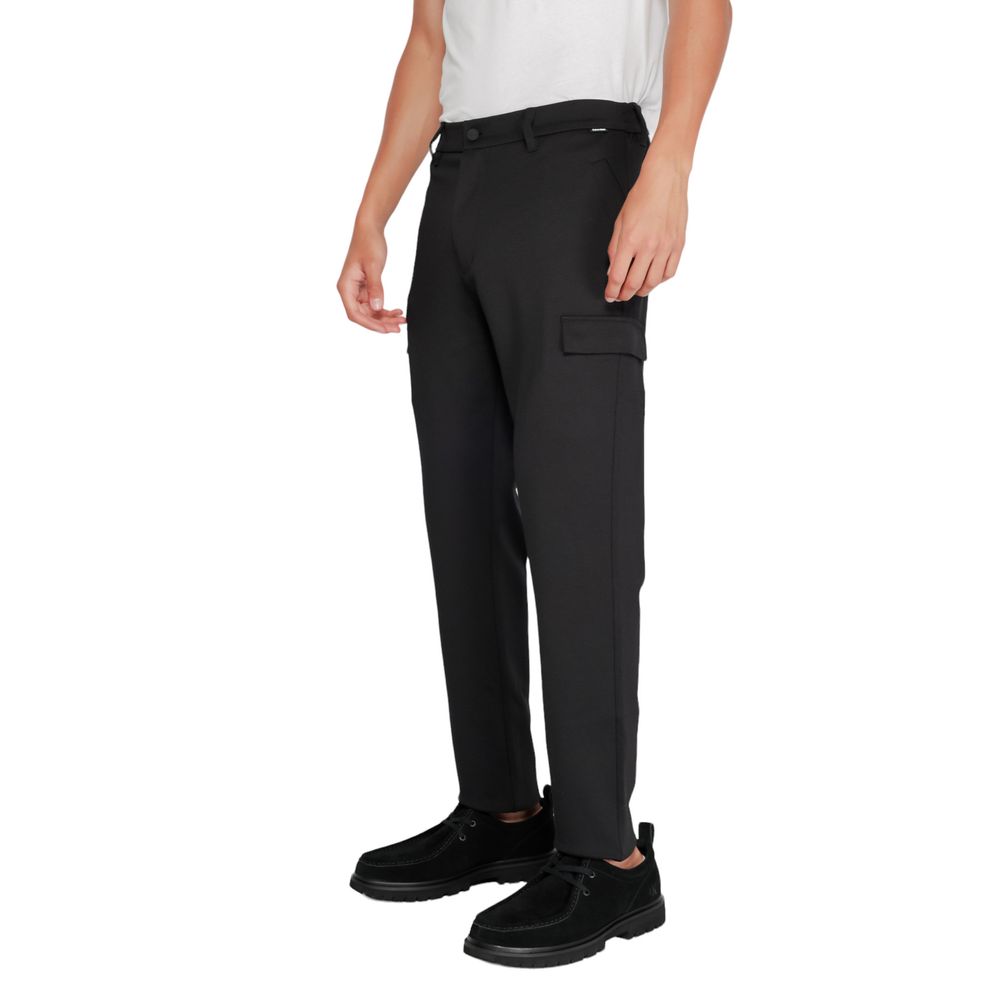 Calvin Klein Black Recycled Polyester Joggers (Workout Pants) on model