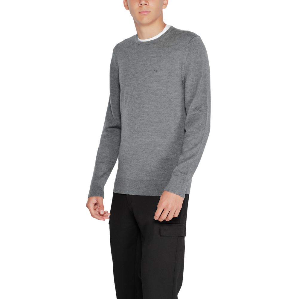 Calvin Klein Gray Recycled Wool Sweatshirt