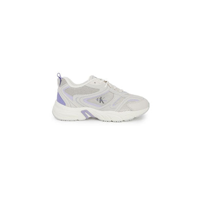 Calvin Klein Jeans Purple Leather Athletic Sneakers, stylish and comfortable women's shoes with modern design and durable sole.