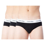 Calvin Klein Underwear Black Cotton Underwear for men with elastic waistband and logo, providing comfort and style.