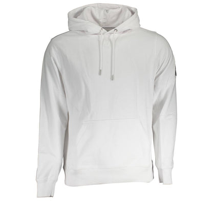 Calvin Klein White Cotton Men's Sweater with hood and pocket