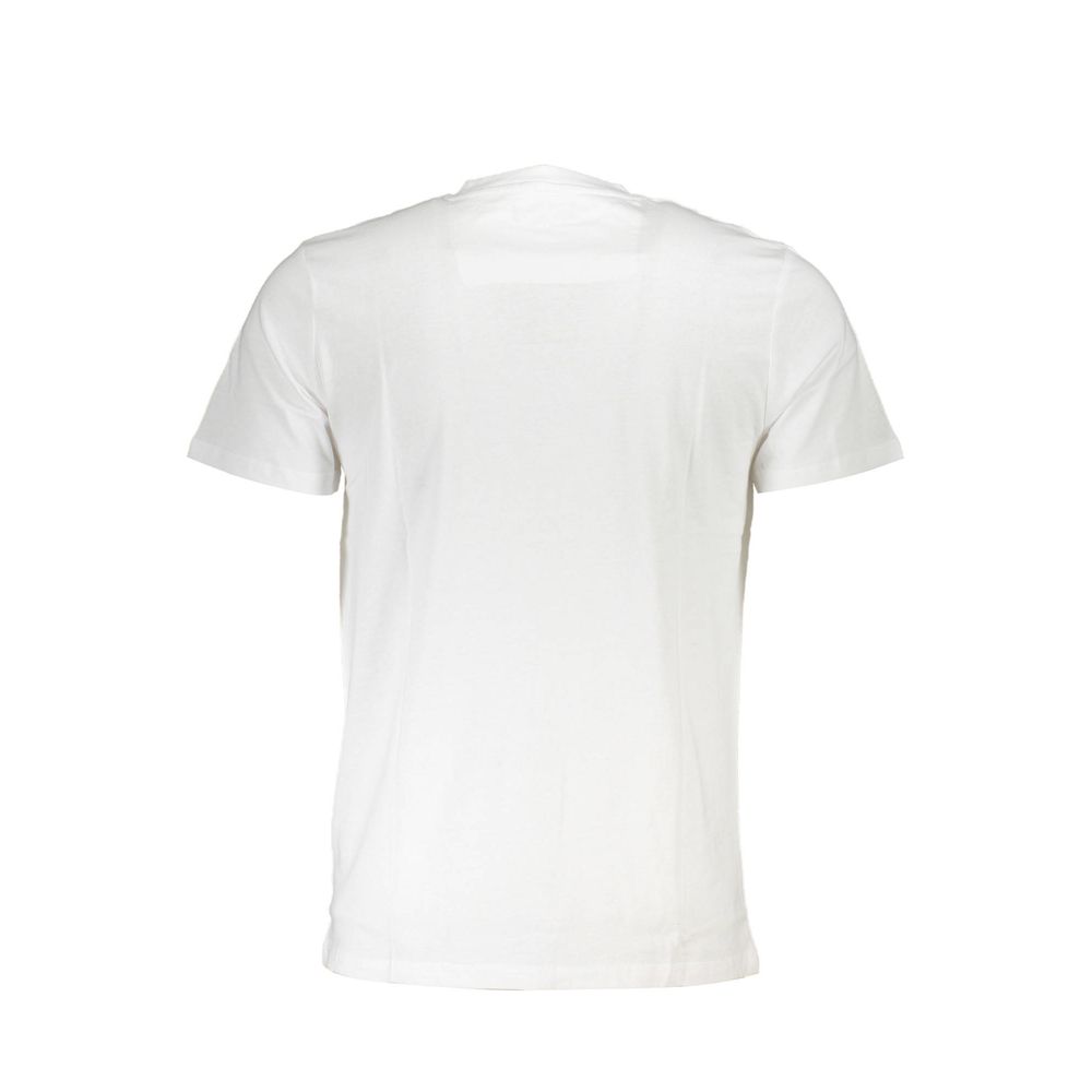 Back view of Cavalli Class Brown Cotton Men T-Shirt highlighting the quality cotton fabric.