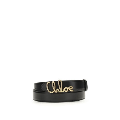 Chloé Black Calf Leather Bos Taurus Belt Chloé