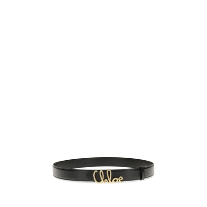 Chloé Black Calf Leather Bos Taurus Belt Chloé
