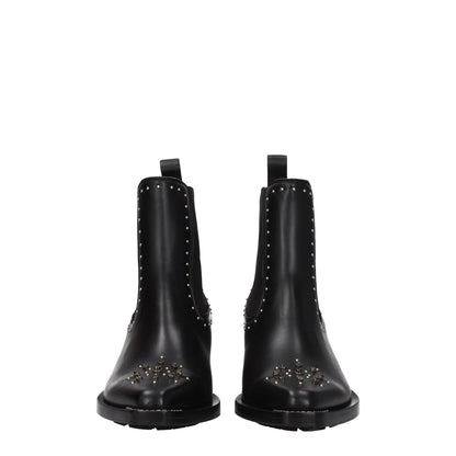 Chloé Black Leather Ankle Boots