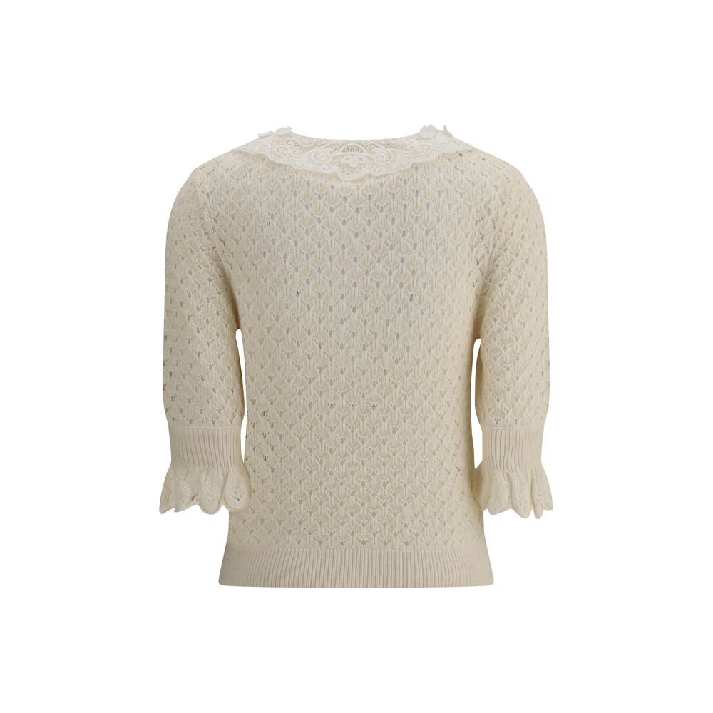 Chloé Cream Cotton Sweatshirt