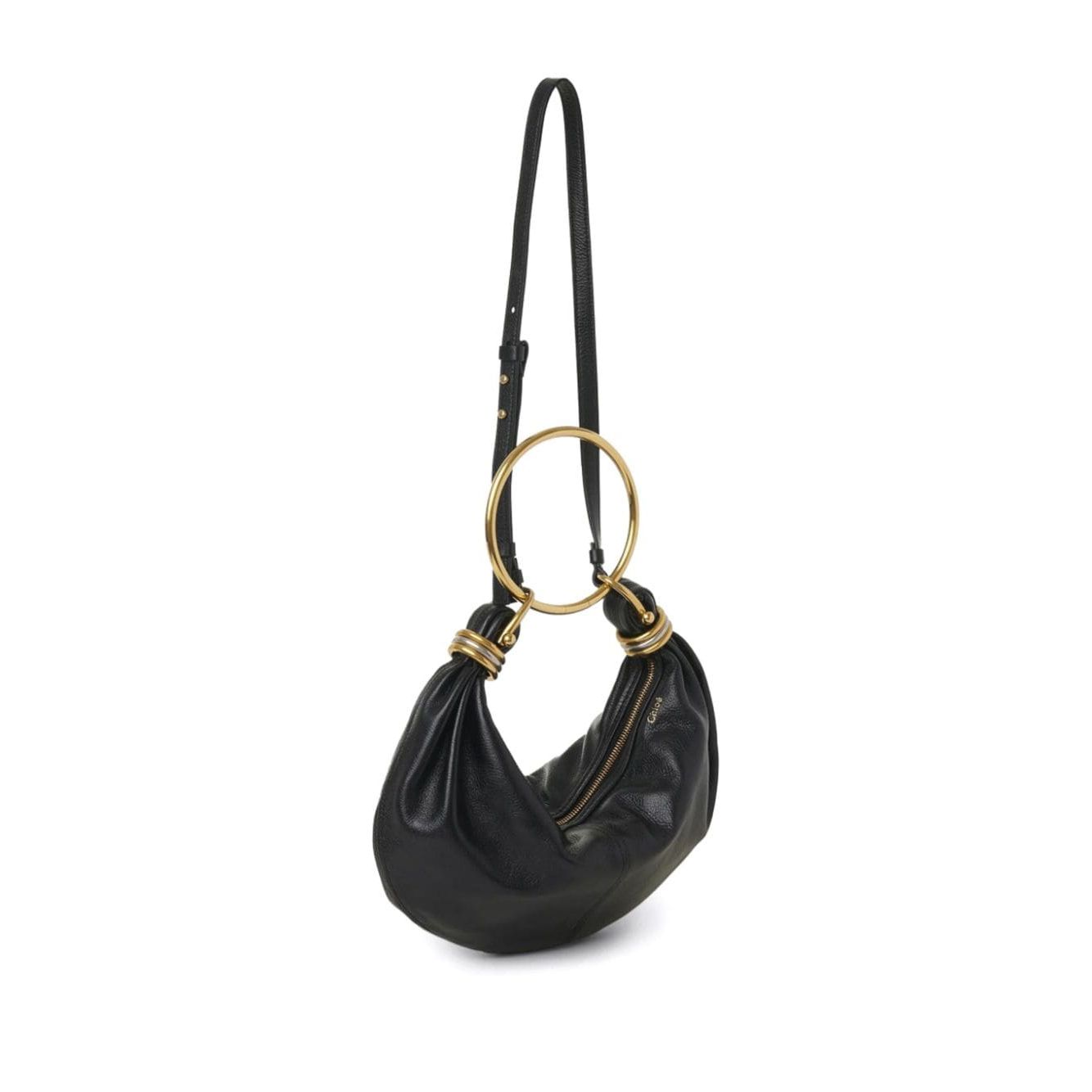 Front view with bag zipped and handles upright.