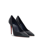 Christian Louboutin Kate 100 mm Pumps - Nappa leather in blue with signature red sole and pointed toe, 10 cm heel.