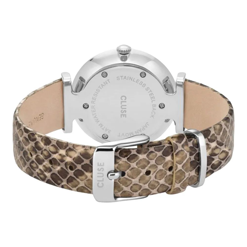 Cluse Beige Leather Dress Watch Cluse