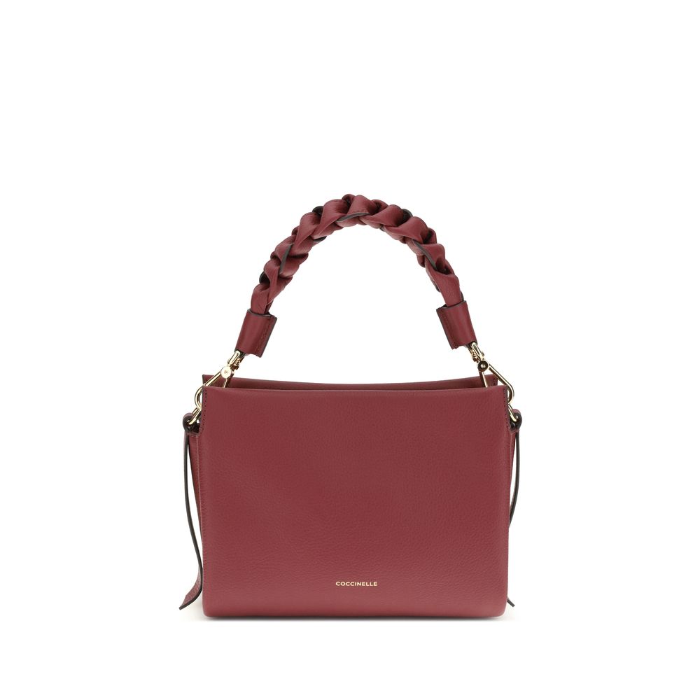 Coccinelle Bordeaux Calf Leather Bos Taurus Handbag Coccinelle