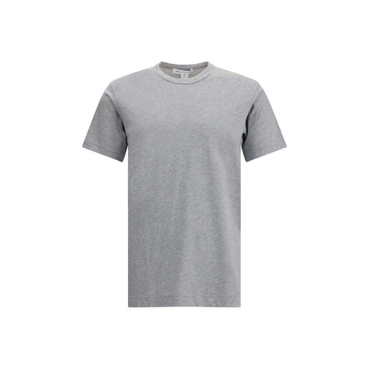 Comme Des Garçons Gray Cotton T-Shirt with crew neck and short sleeves, featuring a printed logo detail on the back.