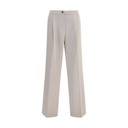 Cruna Beige Polyester Casual Pants Cruna