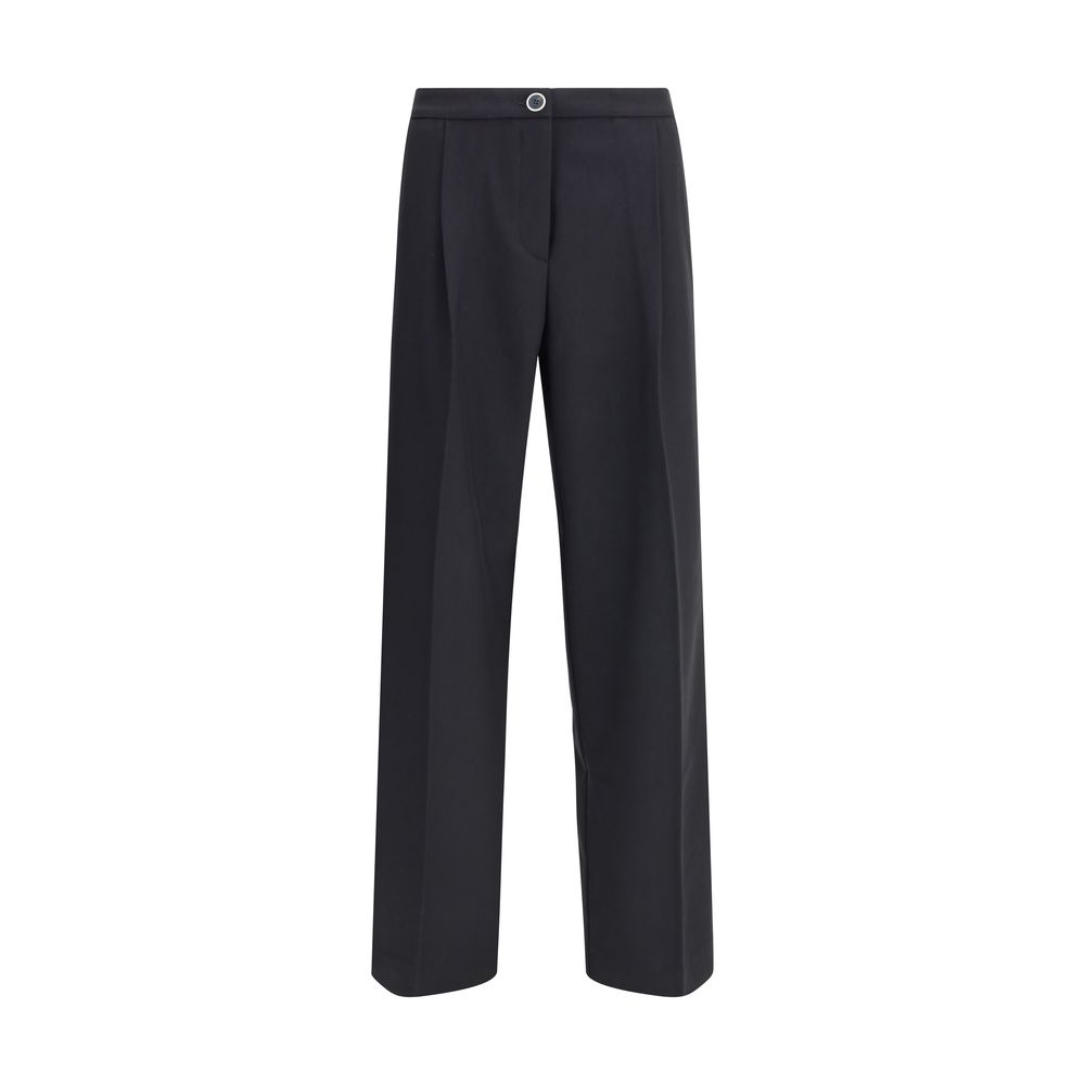 Cruna Black Polyester Casual Pants Cruna