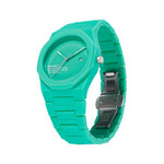 Alt Tag: D1 MILANO Mod. POLYCARBON HOT AQUA wristwatch, 40.5 mm polycarbonate case, water resistant, quartz movement, official packaging.