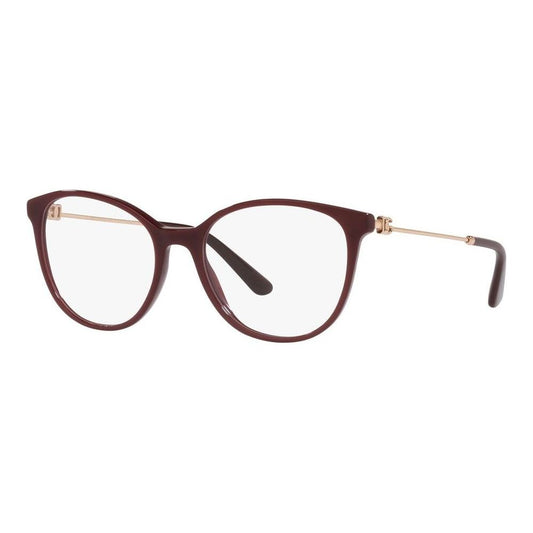 DOLCE & GABBANA MOD. DG 3363 acetate lady eyeglasses, stylish designer eyewear in burgundy for women
