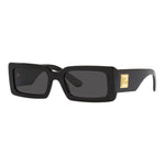 DOLCE & GABBANA MOD. DG 4416 acetate sunglasses for ladies in black, featuring a rectangular frame with gold accents.