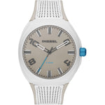 DIESEL Mod. STIGG wristwatch with silicone strap, 48mm stainless steel case, quartz movement, shown in official packaging.