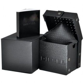 DIESEL Mod. STIGG watch packaging with official box. Ideal for gifting a gent's stainless steel and silicone wristwatch.