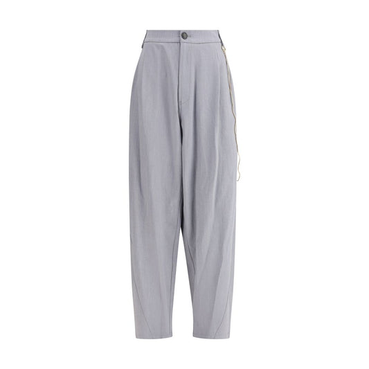 Darkpark Gray Polyester Casual Pants Darkpark