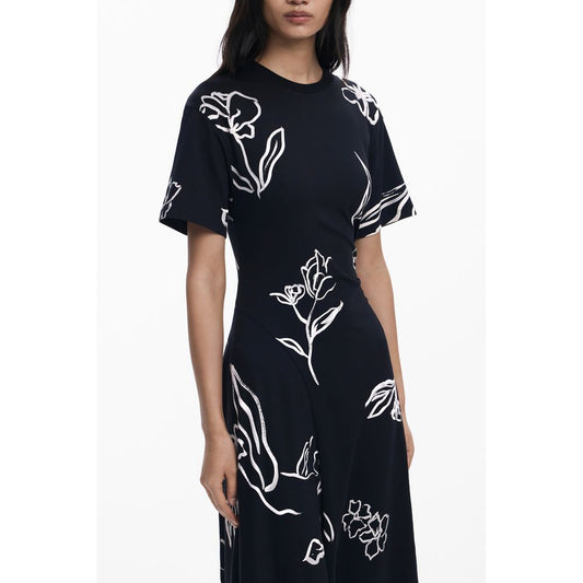 Desigual Black Cotton Women Dress DE-39746-XS