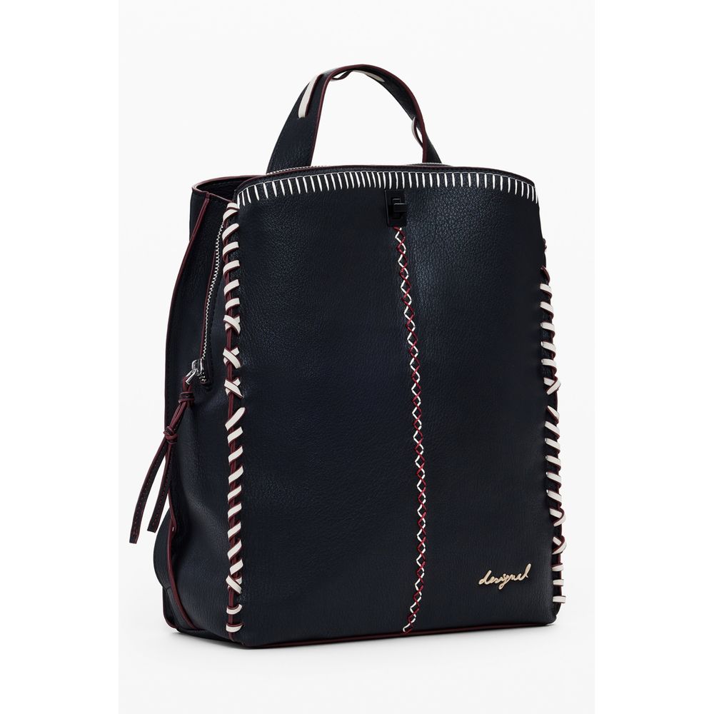 Front view with bag zipped and handles upright.