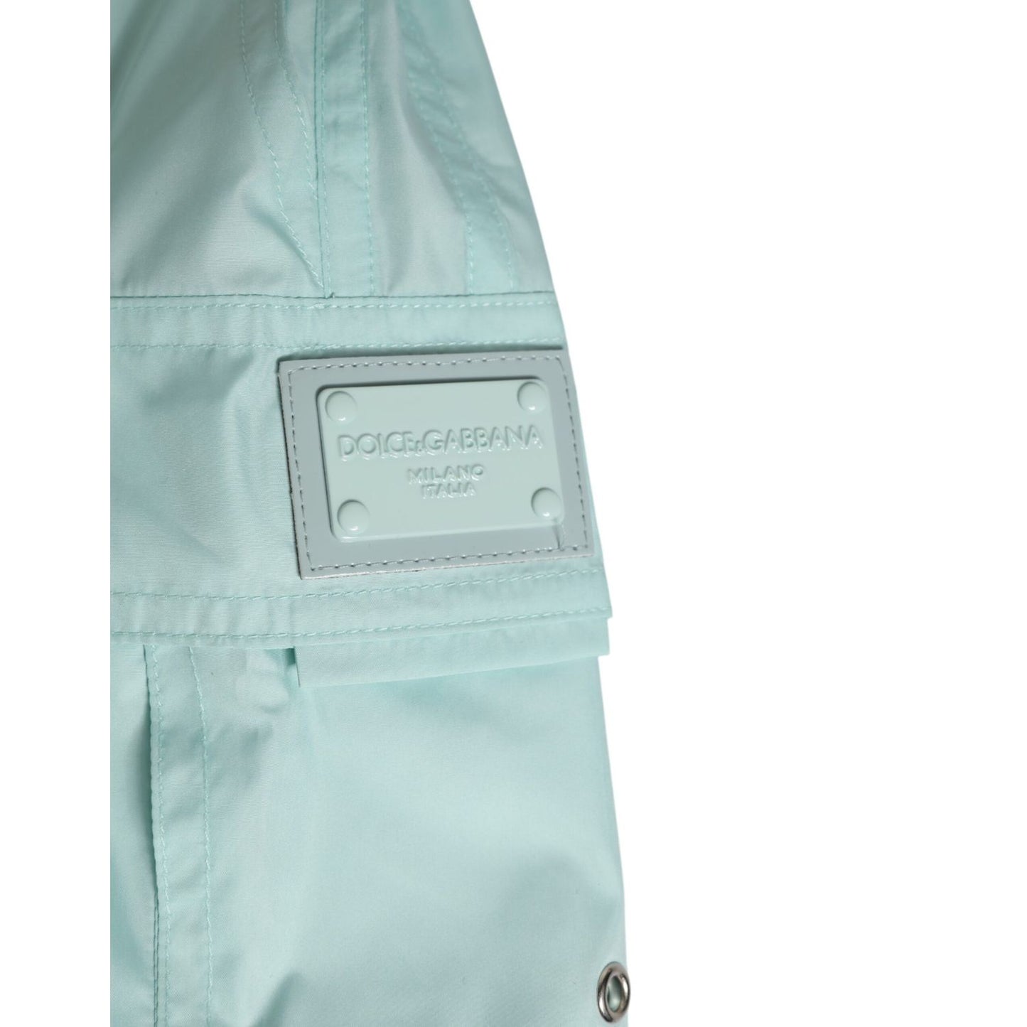 Dolce & Gabbana Aqua Blue Polyester Beachwear Men Shorts Swimwear