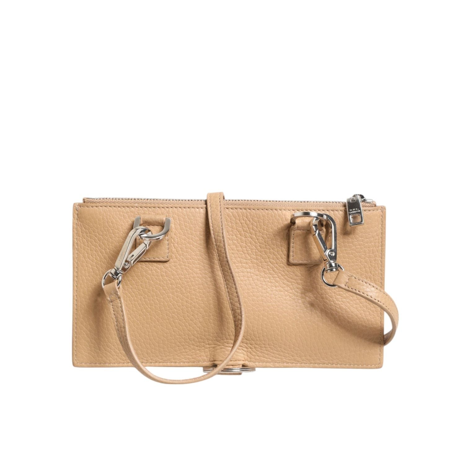 Front view with bag zipped and handles upright.