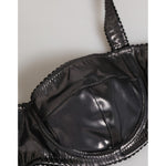 Dolce & Gabbana Black Acetate Stretch Balconette Bra Underwear