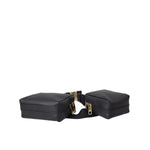 Dolce & Gabbana Black Calfskin Leather Double Waist Belt Fanny Pack Bag