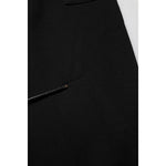 Close-up of Dolce & Gabbana Black Cotton Blend Cargo Joggers Drawstring Pants showing fabric texture and drawstring detail.