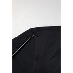 Dolce & Gabbana Black Cotton Plain V-Neck Men Shirt T-shirt