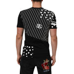 Dolce & Gabbana Black Cotton Polka Dots Round Neck T-shirt