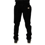 Dolce & Gabbana Black Cotton Slim Fit Denim Trouser Jeans