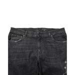 Dolce & Gabbana Black Cotton Slim Fit Distressed Ripped Logo Jeans