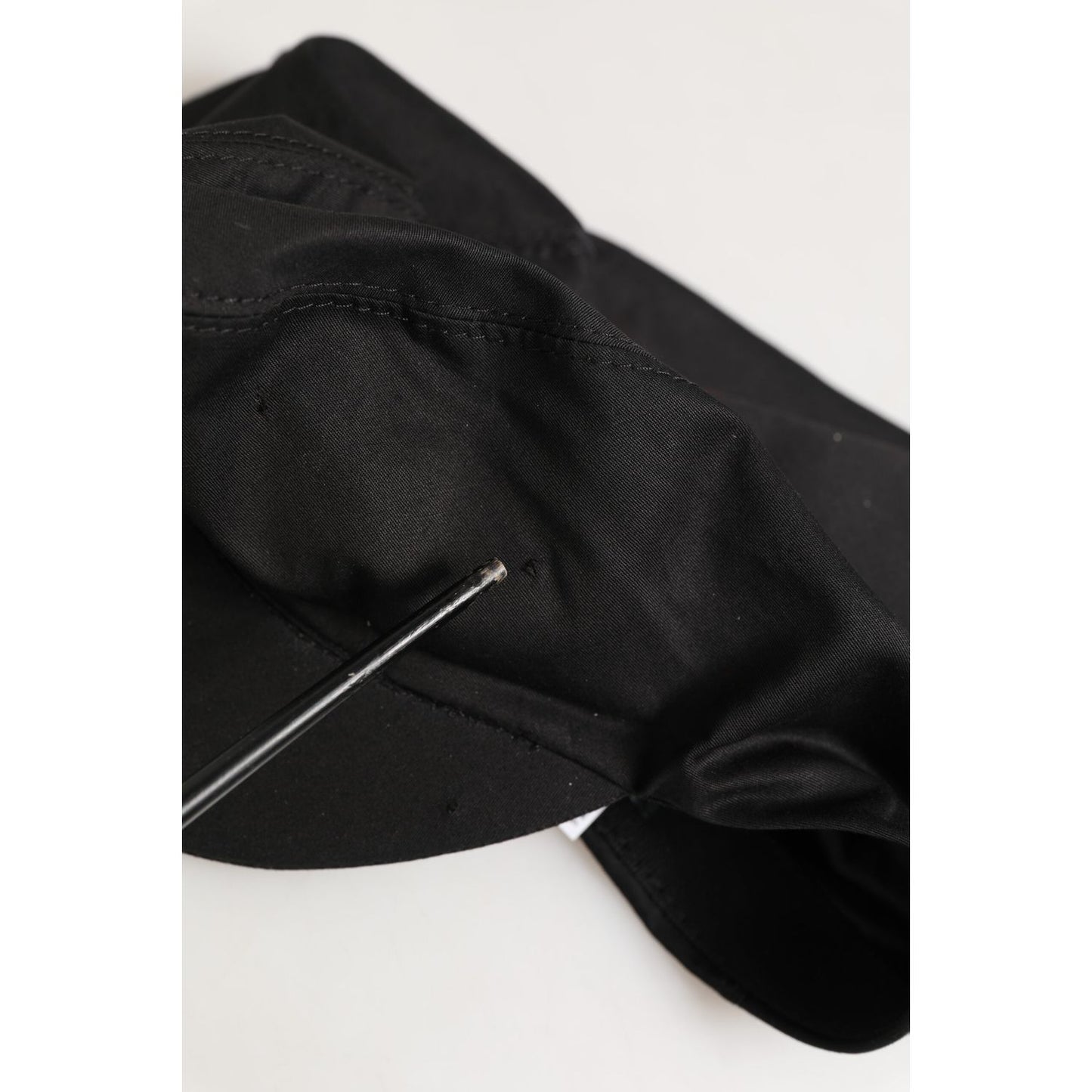 Dolce & Gabbana Black Cotton Stretch Newsboy Cloth Capello Hat Dolce & Gabbana