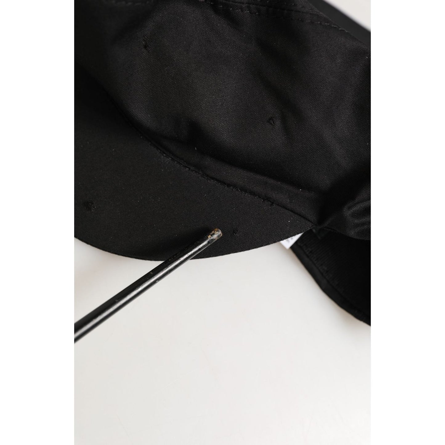 Dolce & Gabbana Black Cotton Stretch Newsboy Cloth Capello Hat Dolce & Gabbana